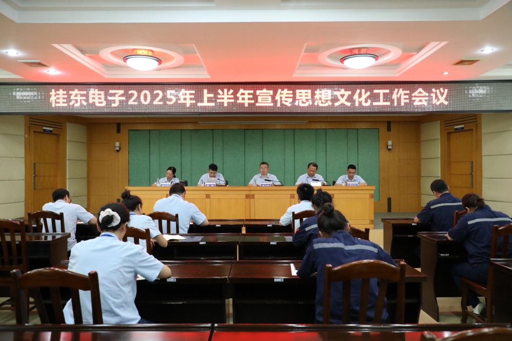 桂东电子召开2025年上半年宣传思想文化工作会议 