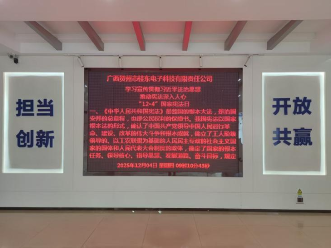 桂东电子开展国家宪法日普法宣传活动