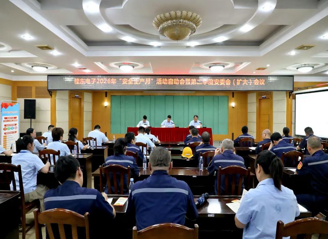 桂东电子召开2026年“安全生产月”活动启动会暨2026年第二季度安委会（扩大）会议 